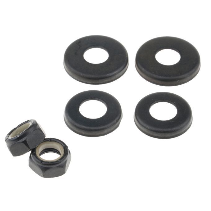 4pcs Skateboard Replacement  Bushings Washers Cup Nuts Shock Black
