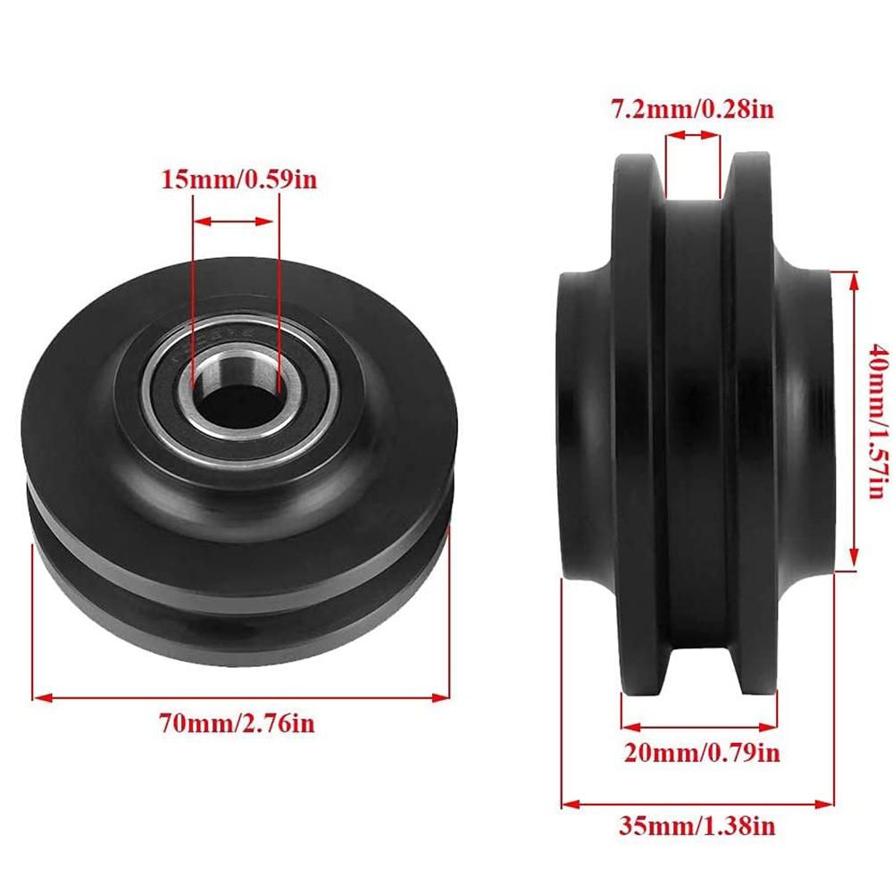2Pcs Sliding Barn Door Wheel Heavy Duty Cabinet Window Pulley Roller Quiet Sliding Door Track Perfect for DIY Barn Door