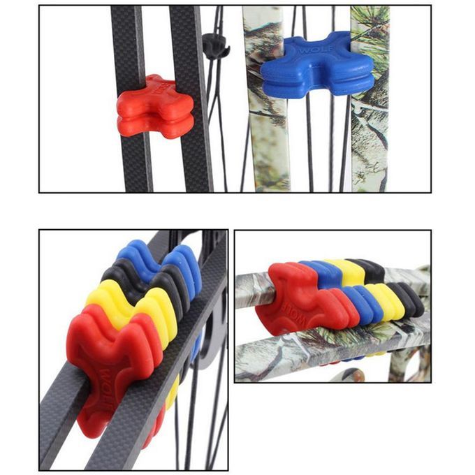 4Pcs Archery Compound Bow Stabilizer Vibration Limb Damper Shock Blue