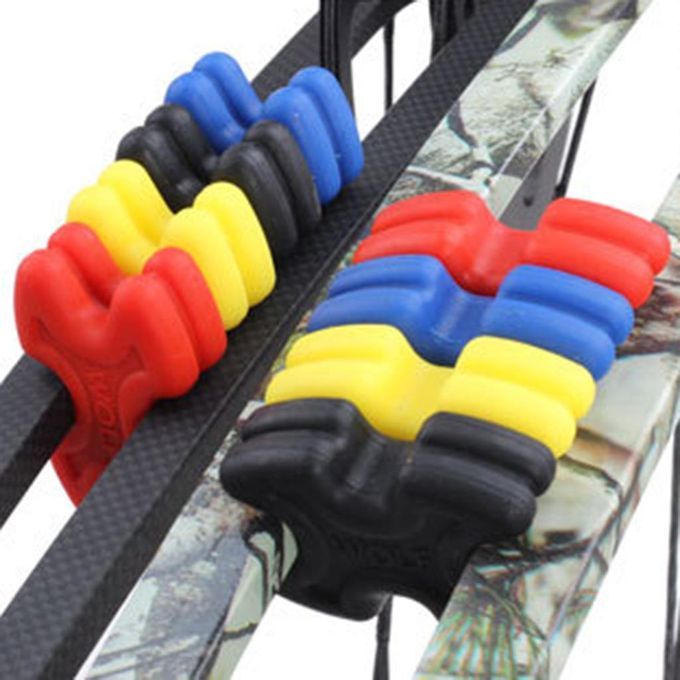 4Pcs Archery Compound Bow Stabilizer Vibration Limb Damper Shock Blue