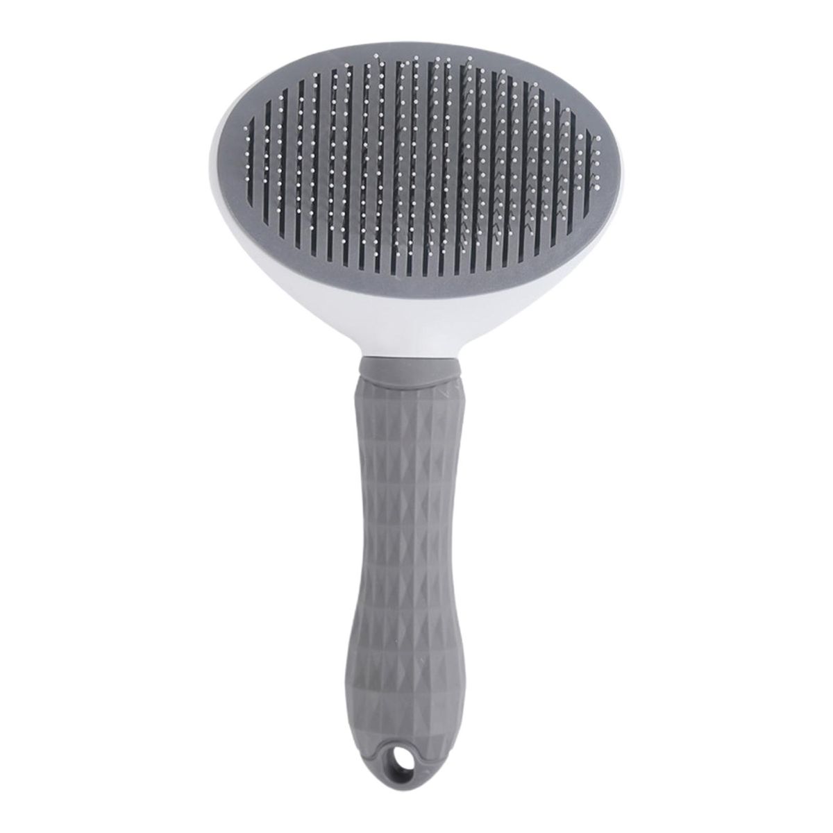 Pet Grooming Comb Cat Dog Self Cleaning Slicker Brush Grey