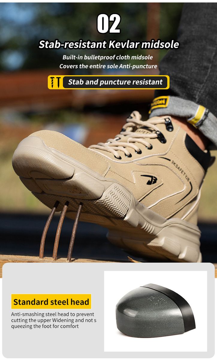 Safety Shoes Men Safety Work Shoes Sneakers Steel Toe Shoes