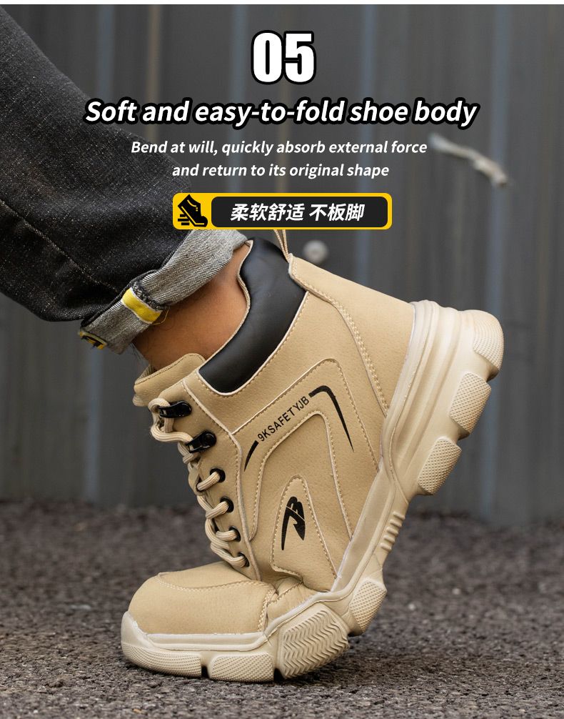 Safety Shoes Men Safety Work Shoes Sneakers Steel Toe Shoes