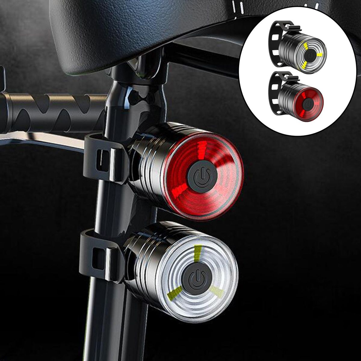 Bike Lights Front And Back MTB Bicycle Road Cycling Red White