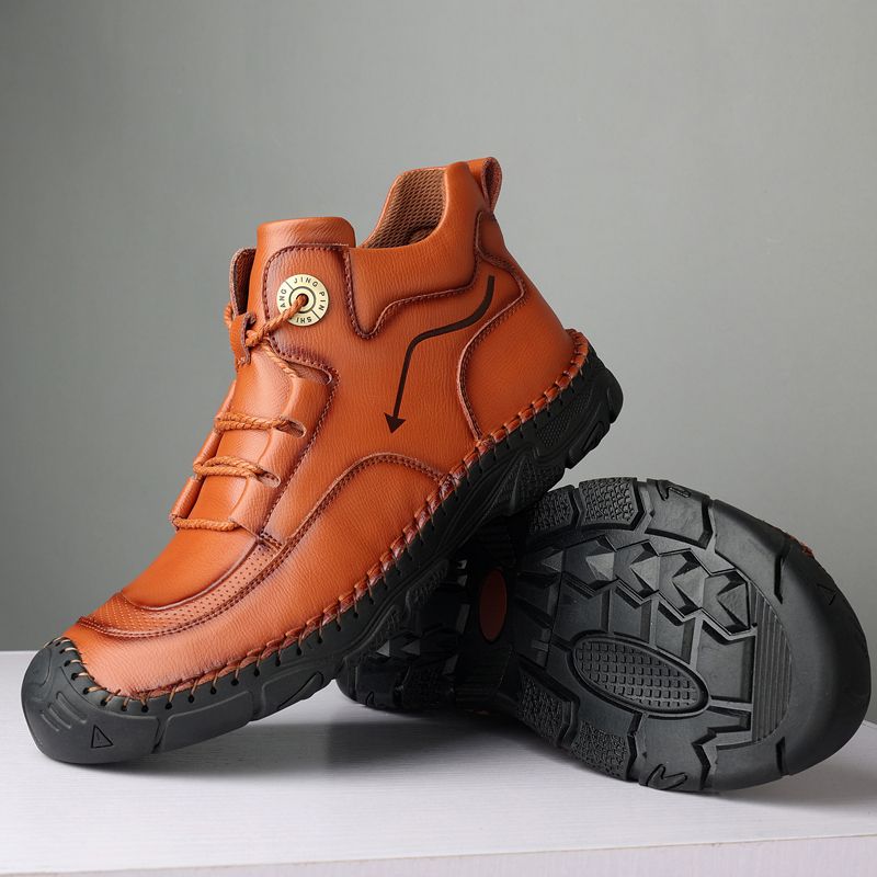 Men's Fashion Casual Hiking Climbing Leather High-top Boots Shoes