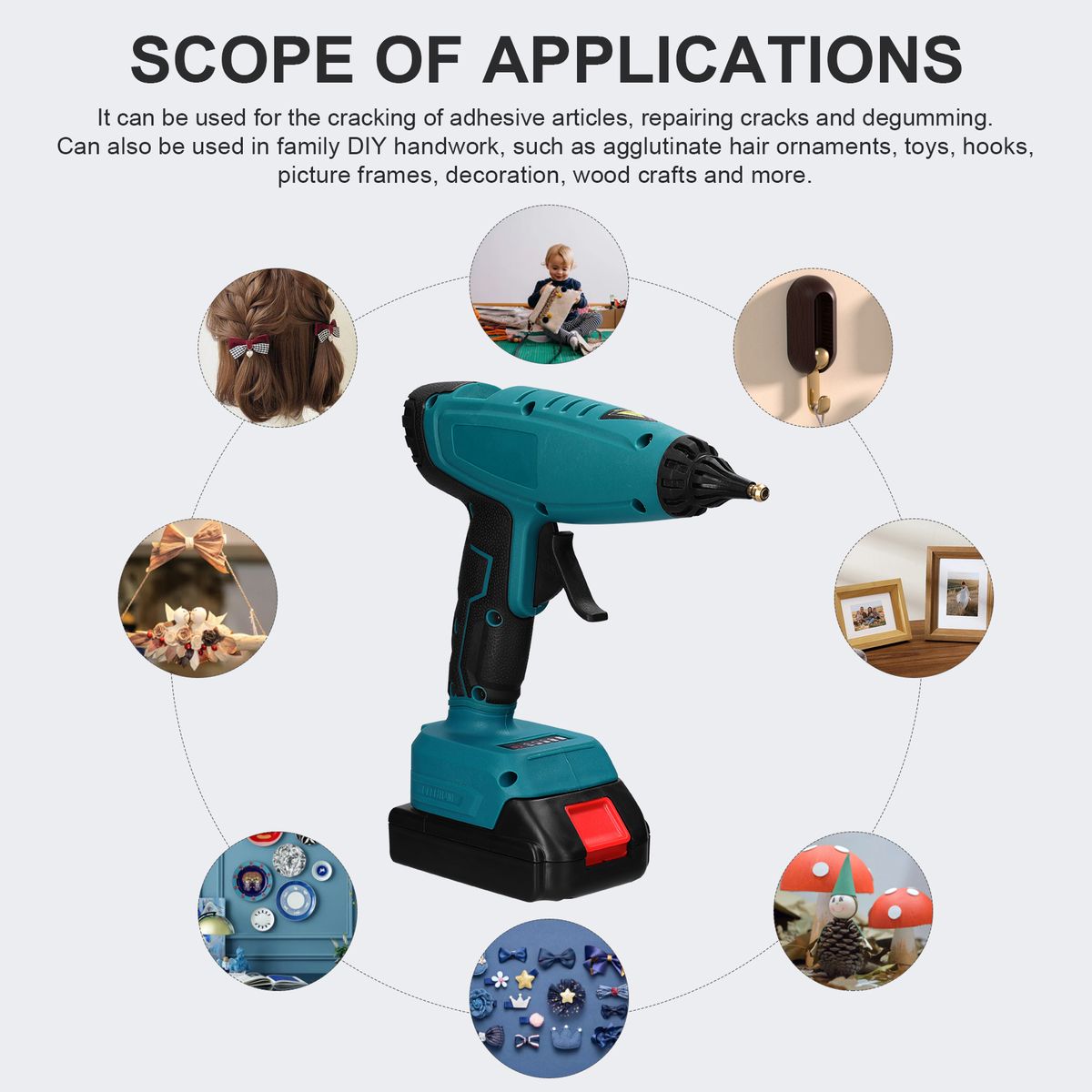 Electric Hot Melt Glue Machine Portable Cordless Lithium