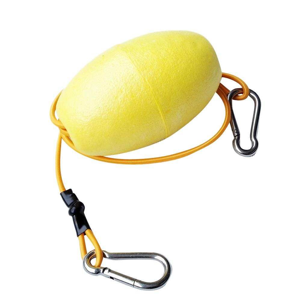 Elastic Kayak Tow Throw Line Floating Accessory Leash Yellow + Yellow
