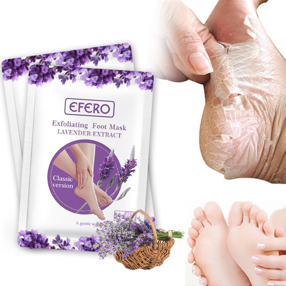 Feet Mask A Pair Of Lavender Scrub Exfoliating Skin Calluses