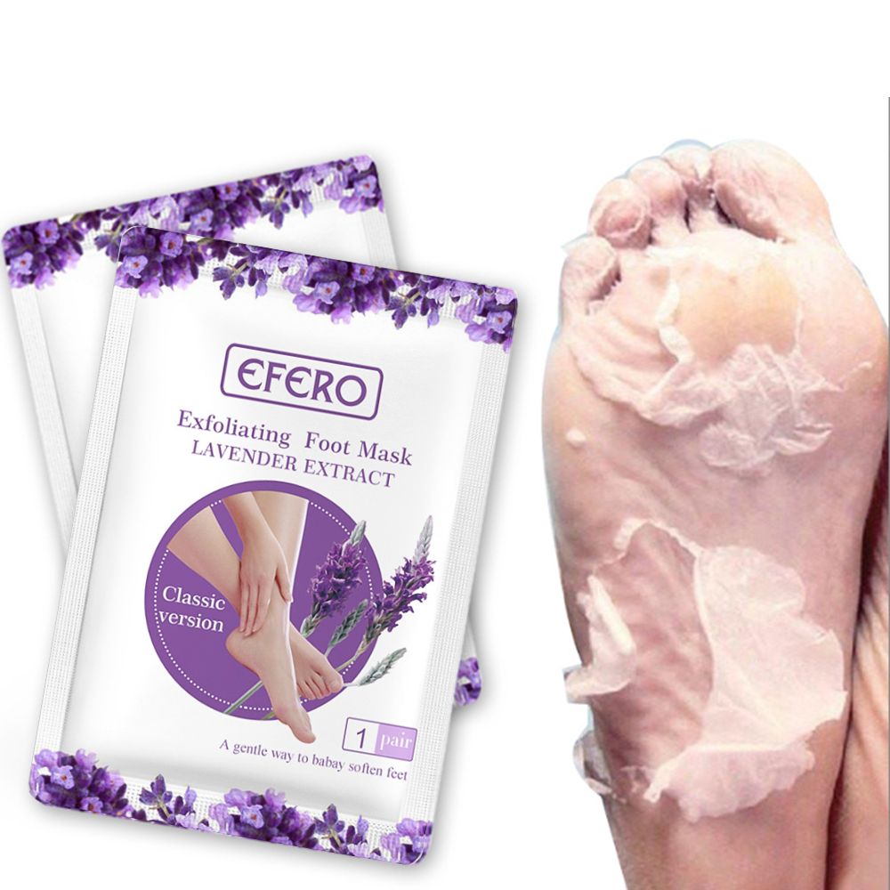 Feet Mask A Pair Of Lavender Scrub Exfoliating Skin Calluses
