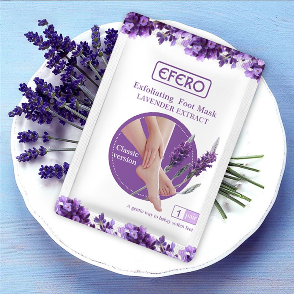 Feet Mask A Pair Of Lavender Scrub Exfoliating Skin Calluses