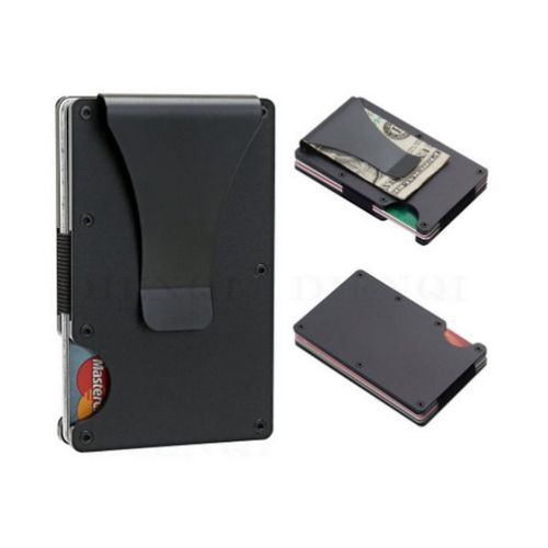 Minimalist Slim Wallet For Men,  Aluminum, Small Metal Card Holder, Cash