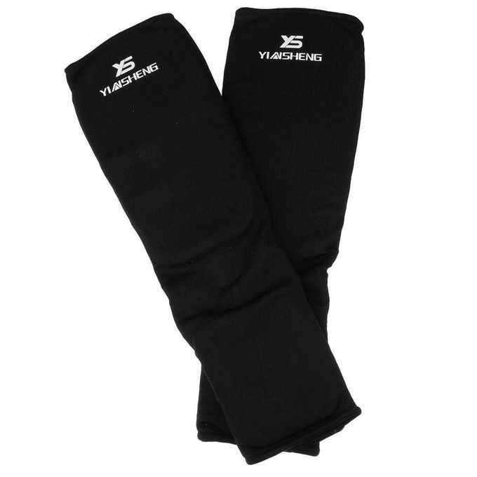 Cotton Instep Shinguard Ankle Support Protein Foot Brace S Black