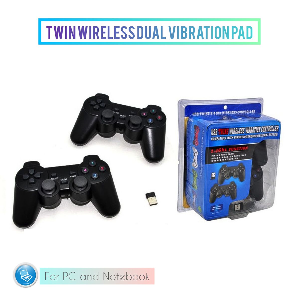 Wireless Pc Game Pad Controller For PC Laptop Desktop Computer Pc Game Controller