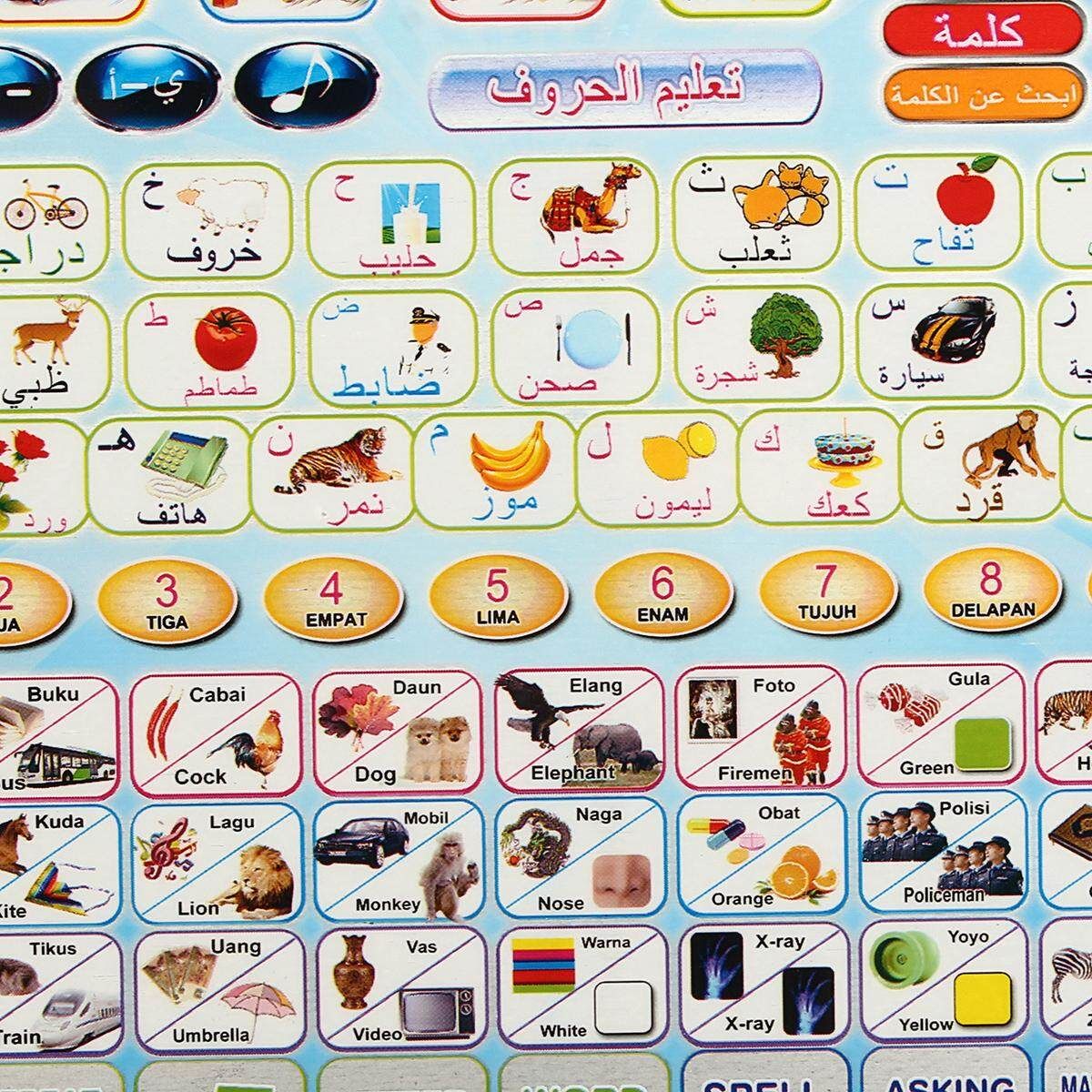 Kids Tablet Islamic Toy Learn Alphabet Quran Salat Duaa Rhymes Eid Gift