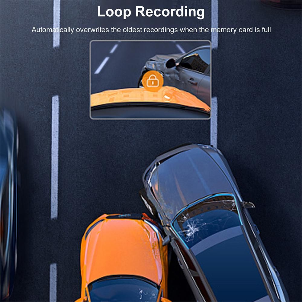 Dash Cam Front and Rear Inside 3 Cameras 1080+720+480P 4in Car Rearview Mirror Car Video Recording Camcorder Night Vision Car Camera Recorder Auto Safety Driving Recorder