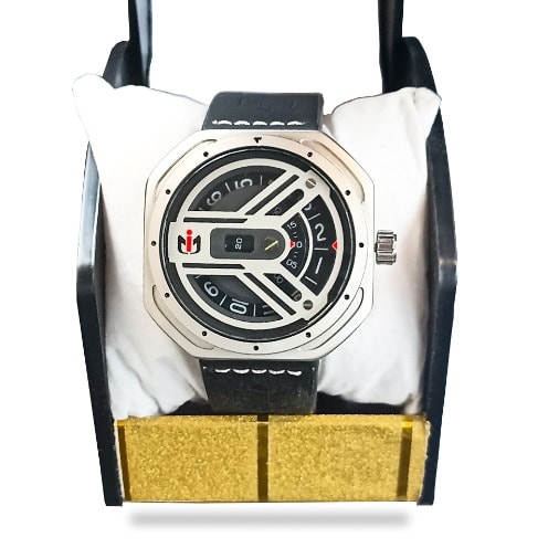 Nepic Business Men Dutch Chrono Leather Wristwatch Rugged Metal Series