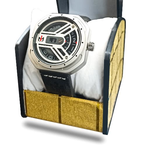 Nepic Business Men Dutch Chrono Leather Wristwatch Rugged Metal Series