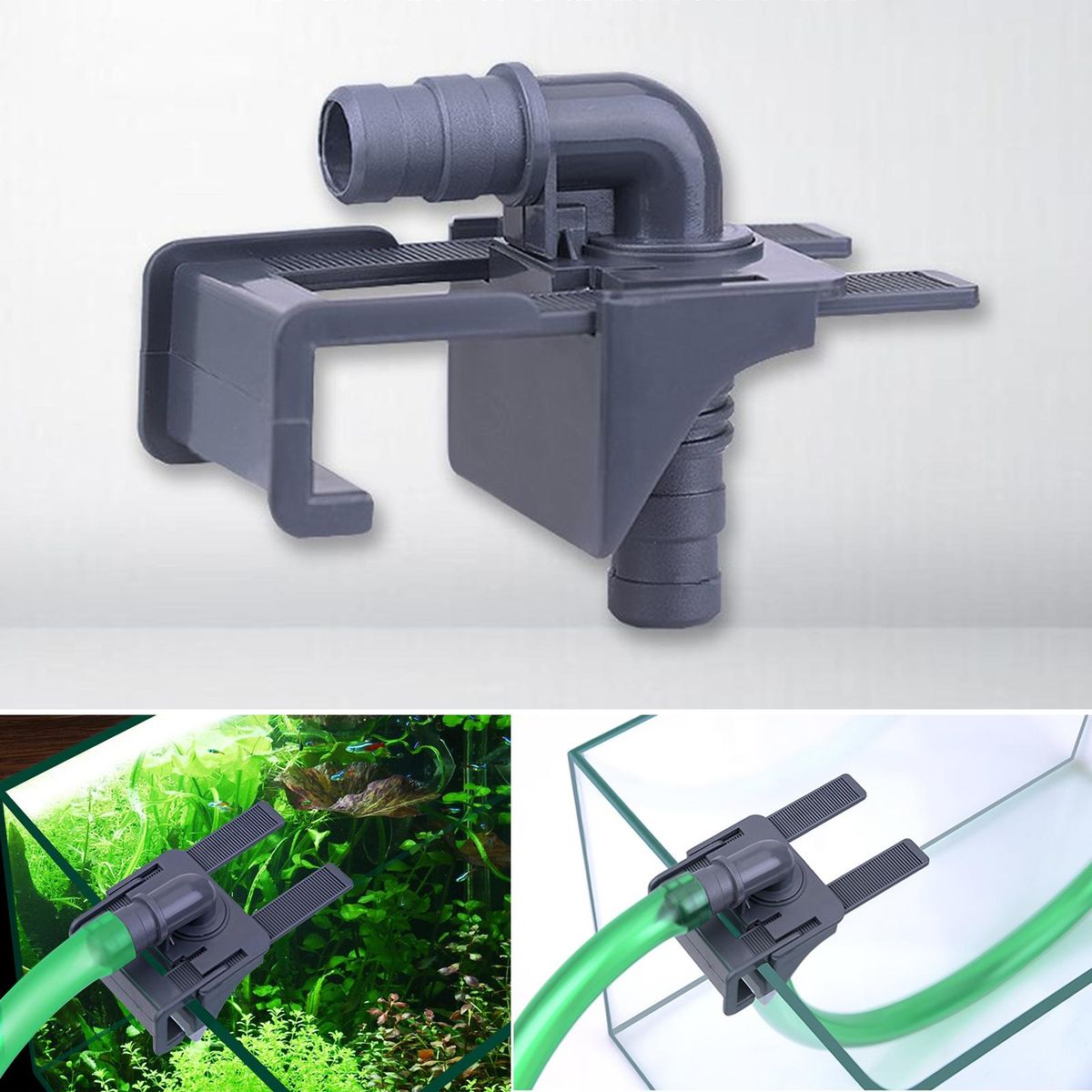 Fish Tank Holder Fish Tank Inflow Outflow Water Connector Grey