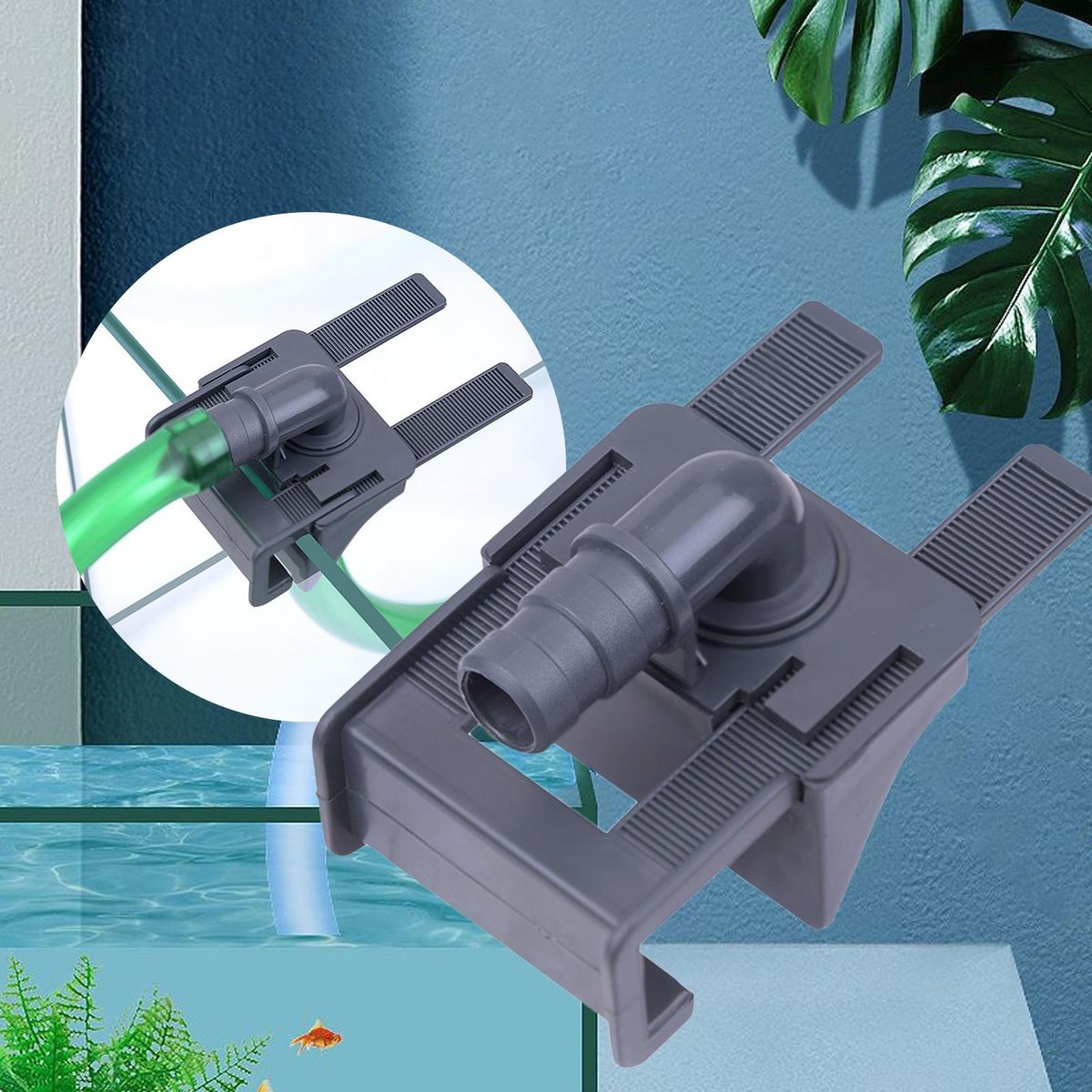 Fish Tank Holder Fish Tank Inflow Outflow Water Connector Grey