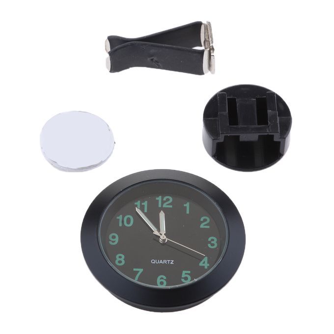 Car Air Vent Quartz Clock Auto Watch Luminous StickOn Clock Black