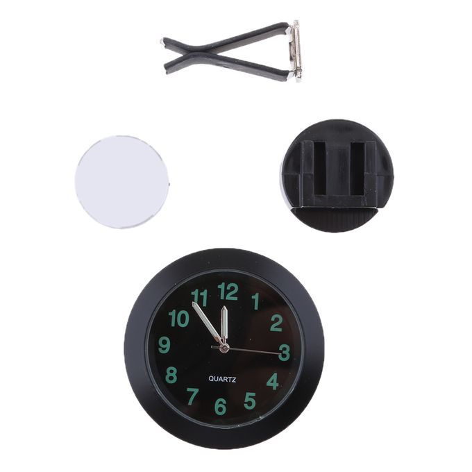 Car Air Vent Quartz Clock Auto Watch Luminous StickOn Clock Black