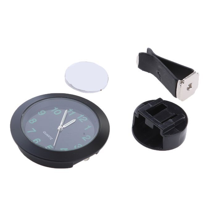 Car Air Vent Quartz Clock Auto Watch Luminous StickOn Clock Black