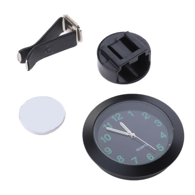 Car Air Vent Quartz Clock Auto Watch Luminous StickOn Clock Black