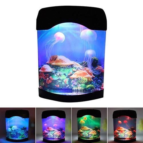Aquarium Night Light Lamp LED Light Artificial Seajelly Tank Swimming Mood Lamp For Home Desk Decor