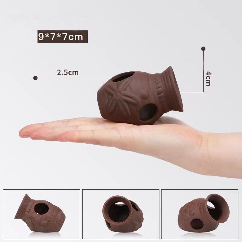 Tank Fish Shrimp House Nest Mini Aquarium Ceramic Spawning Breeding Cave Clay Pots Fish Tankdscaping Decorations Ornaments A