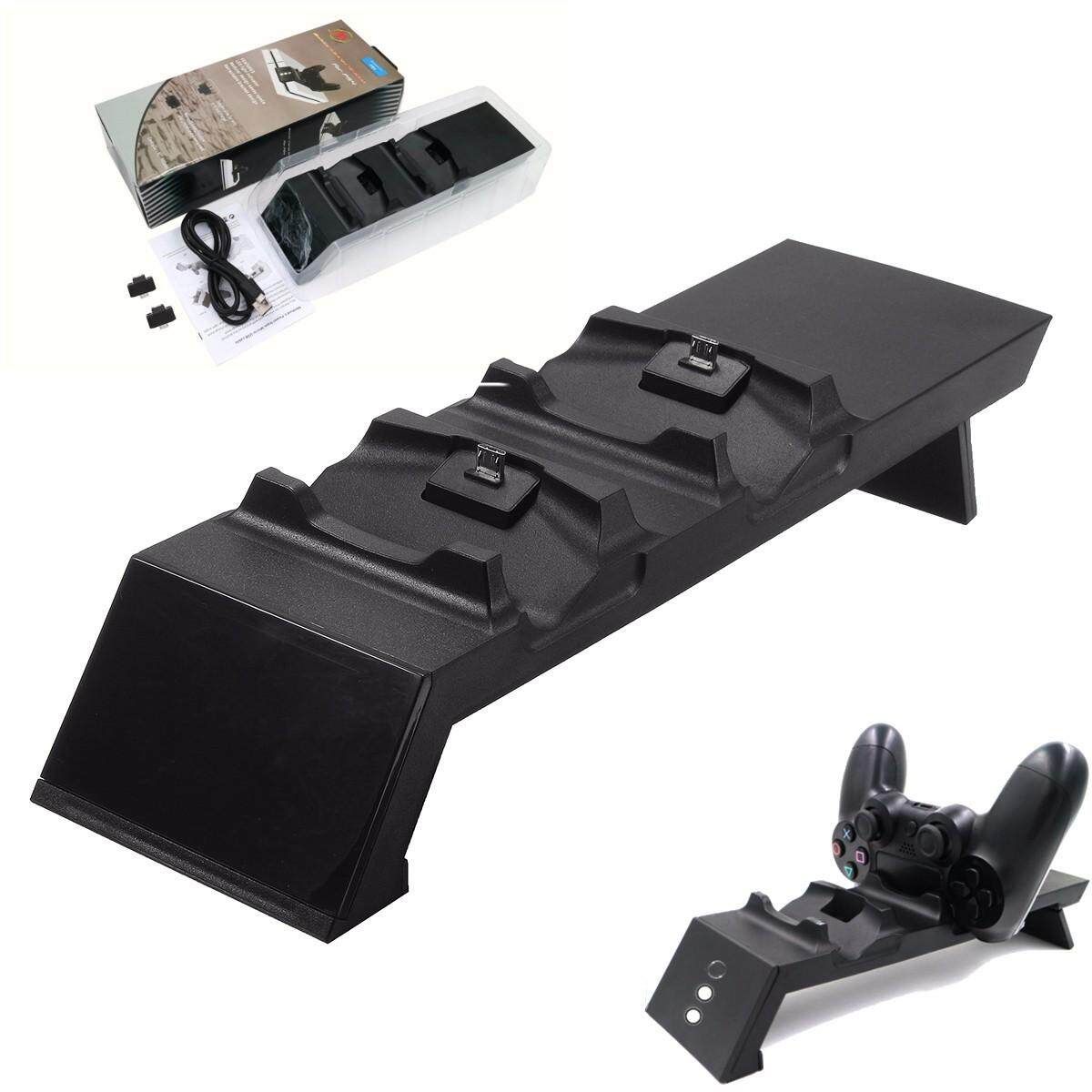 Dual Charge Dock LED Charger Base Stand For PS4 Wireless Game Handle Controller