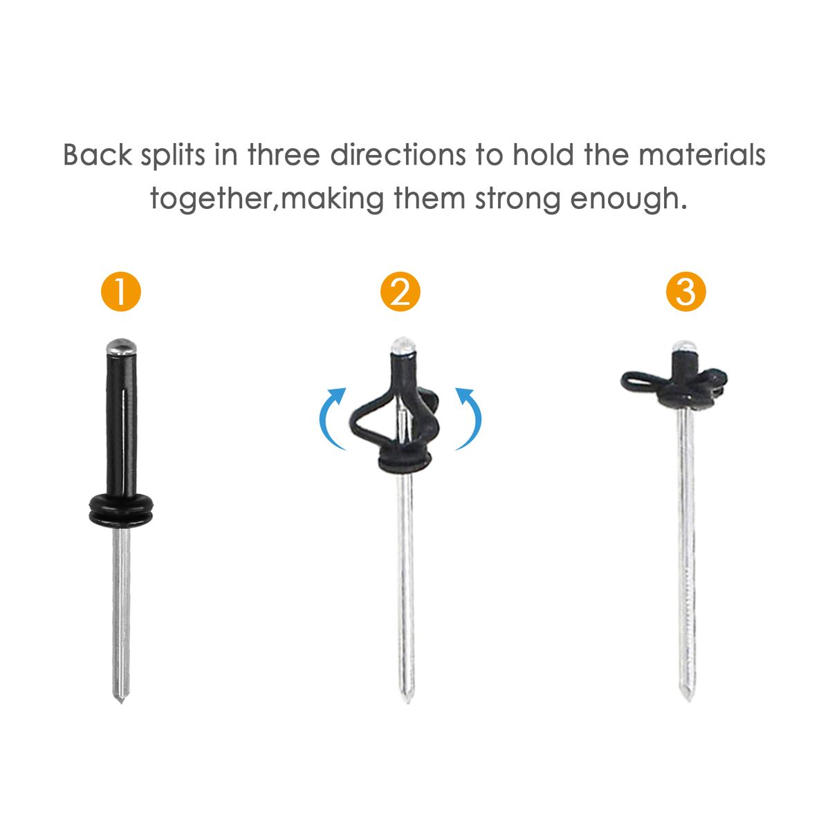 20pcs Tri-Grip Rivets O Rings Set For Kayak Canoe Boat