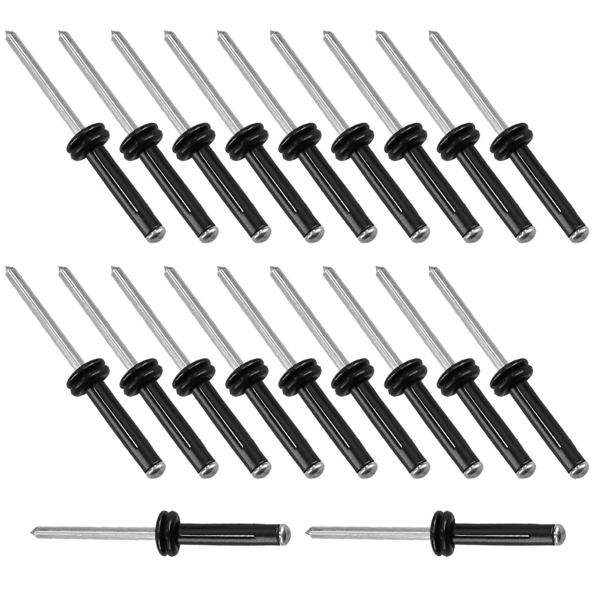 20pcs Tri-Grip Rivets O Rings Set For Kayak Canoe Boat