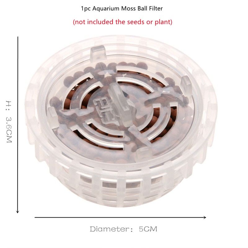 5cm Aquarium Fish Tank Media Moss Ball Live Plant Filter Filtration Decor Home Decoration Nature Sea Plant White