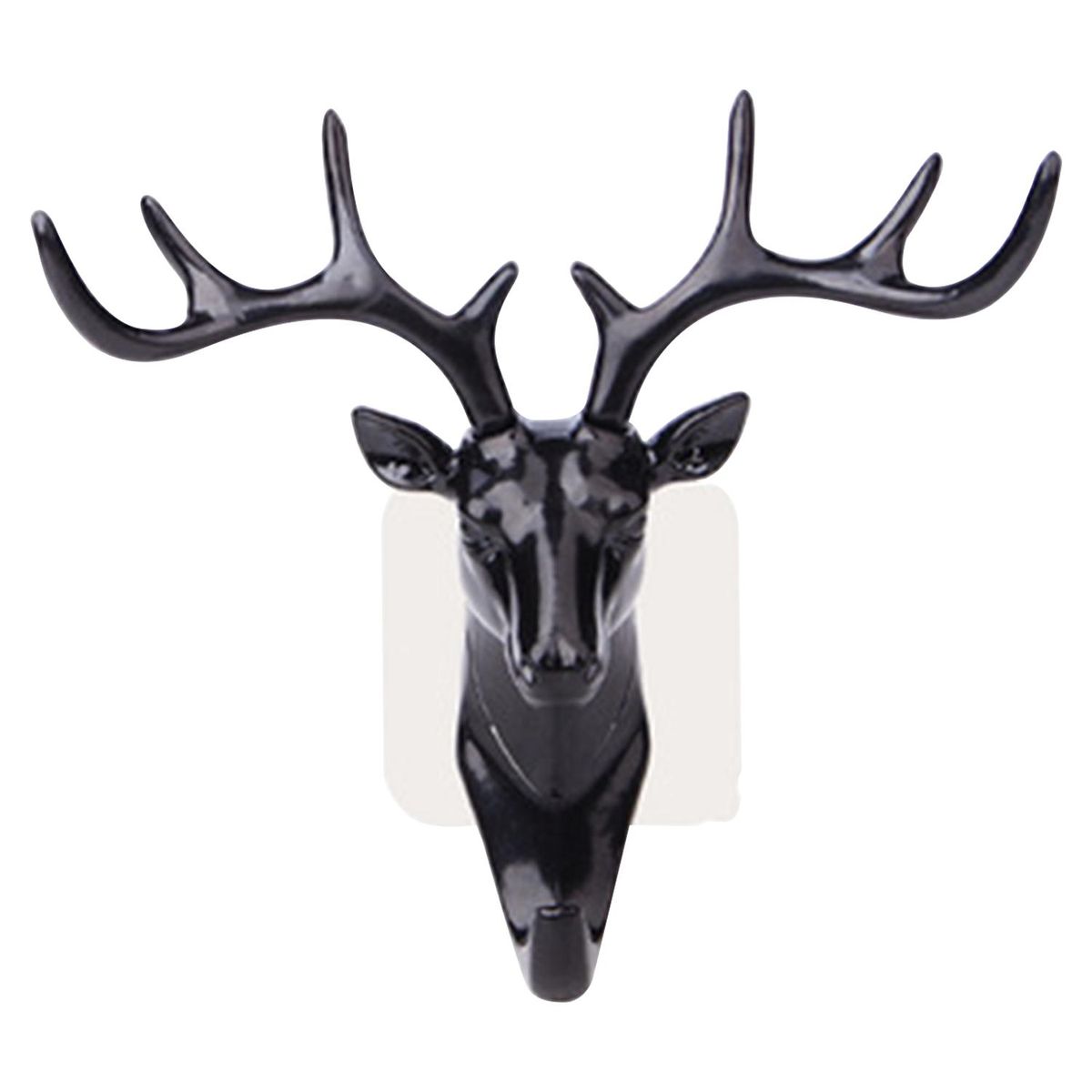 Adhesive Hook Deer Elk Head Shape Towel Hanger No Punching Hanging Hook Wall Mount Heavy Duty Hook Keys Sticky Holder Stick on Wall Door Cabinet Bathroom Kitchen Bedroom