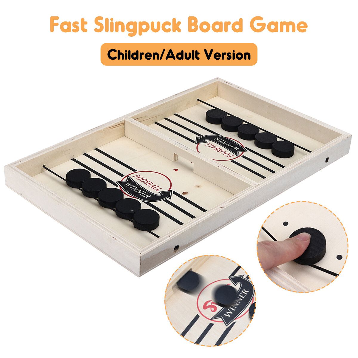 10/20 Chess Piece Chessboard Fast Slingpuck Game Foosball Paced Sling Puck Board Adult Children Toys Adult Version