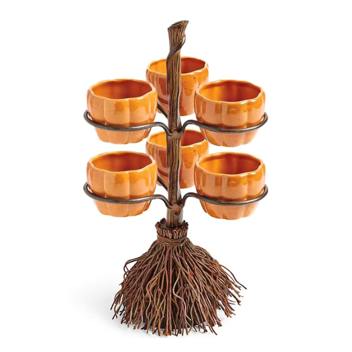 Halloween Pumpkin Snack Bowl Stand Collapsible Trays Stand