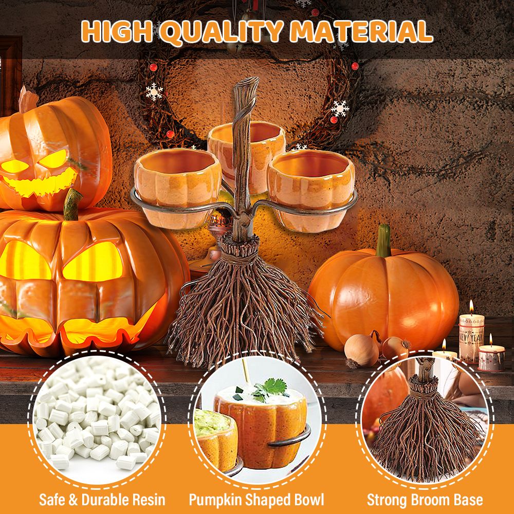 Halloween Pumpkin Snack Bowl Stand Collapsible Trays Stand