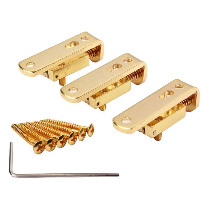 3PCS Guitar Parts   Single Guitar Bridge Screw Wrench For Banjo Gold