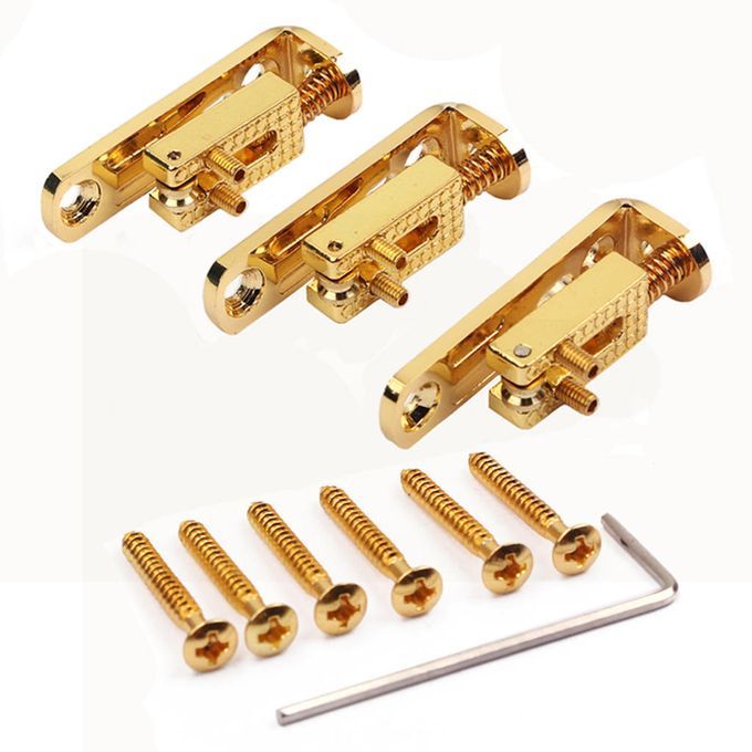 3PCS Guitar Parts   Single Guitar Bridge Screw Wrench For Banjo Gold
