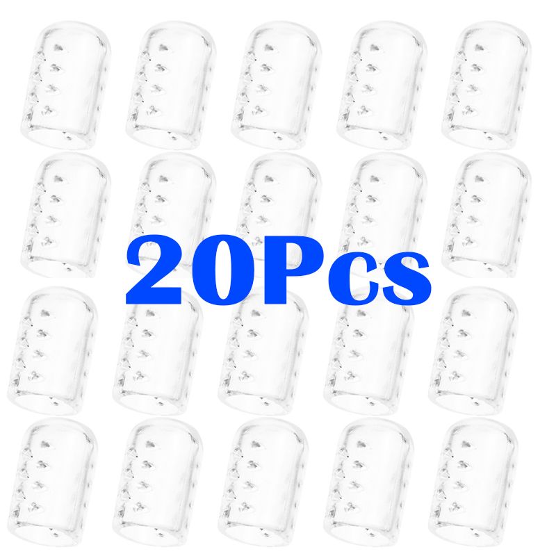 20 PCs Toe Protector Soft Silicone Breathable Foot Corns Blisters Toe Cap Cover