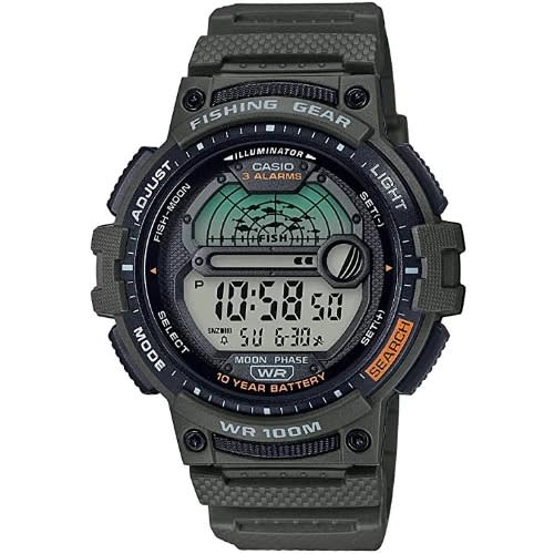 Men’s Fishing Timer Quartz Watch With Resin Strap - Ws-1200h-3avcf