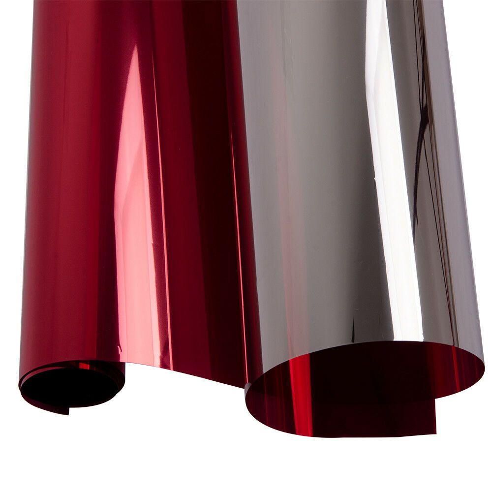 Silver & Red 95% UV Proof Solar Tint Film One Way Vision