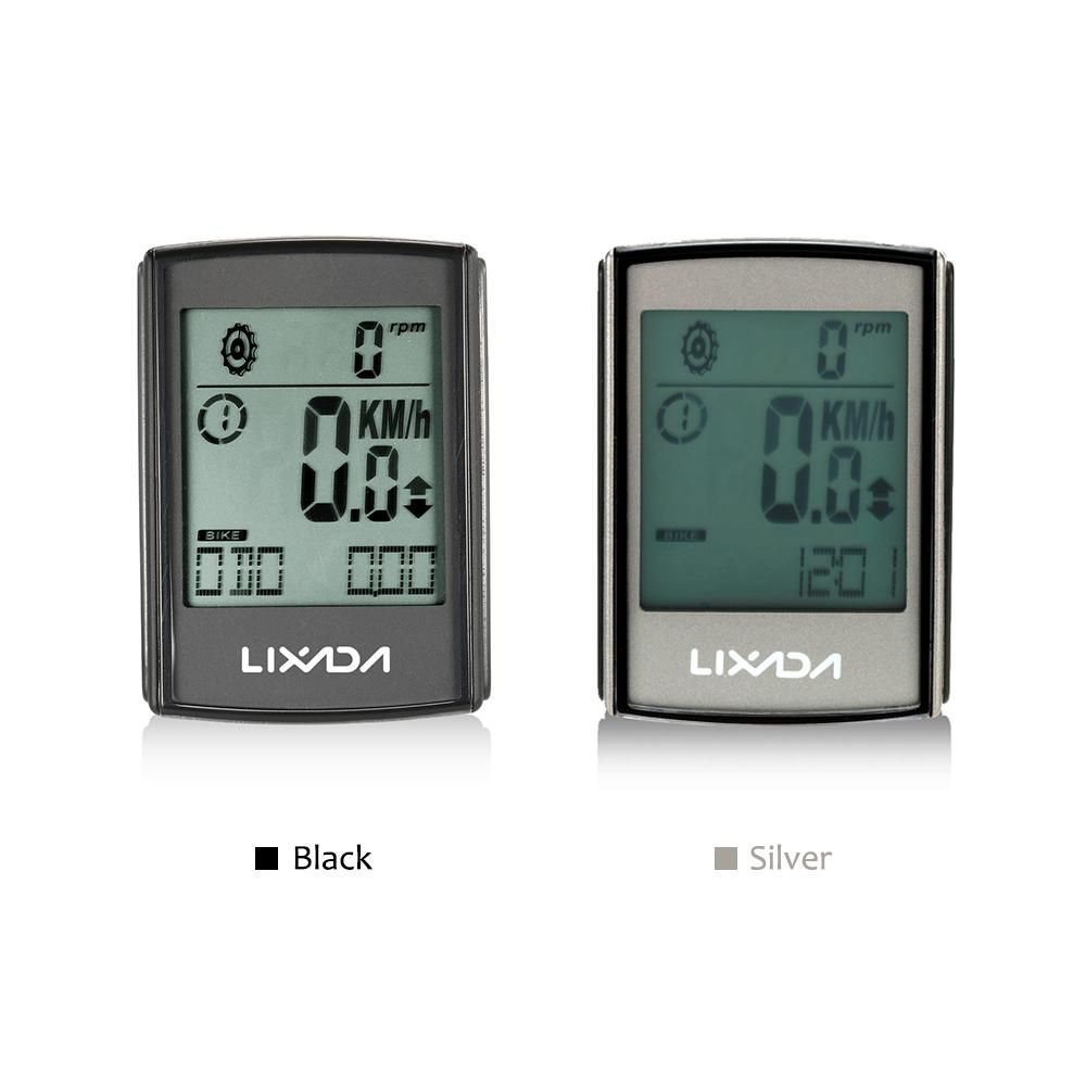 Lixada Multifunctional 2-in-1 Wireless LCD Bicycle Cycling Computer Speed Cadence Water-resistant