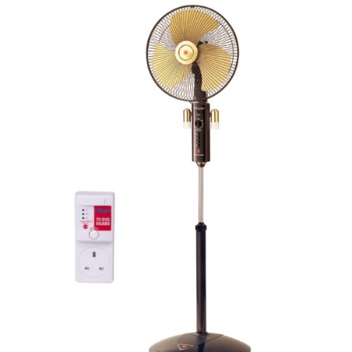 16" Standing Fan With Mechanical Timer And Light P40w + Free Surge
