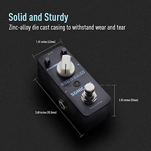 SONICAKE Delay Pedal AnalogStyle Delay Guitar Pedal Hybrid D