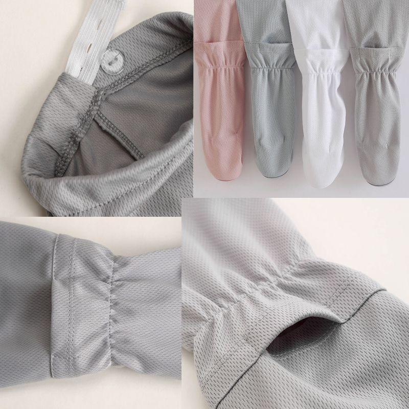 1 Pair Summer women Finger Sleeve Ice silk Cool UV protection Elbow Outdoor Riding sunscreen Fishing driving anti-UV arm Sleeves