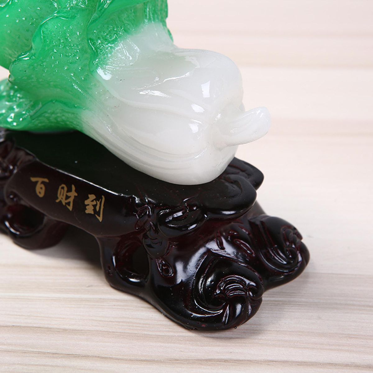 Jade Cabbage Decorative Traditional Unique Art Hand Carving Chinese