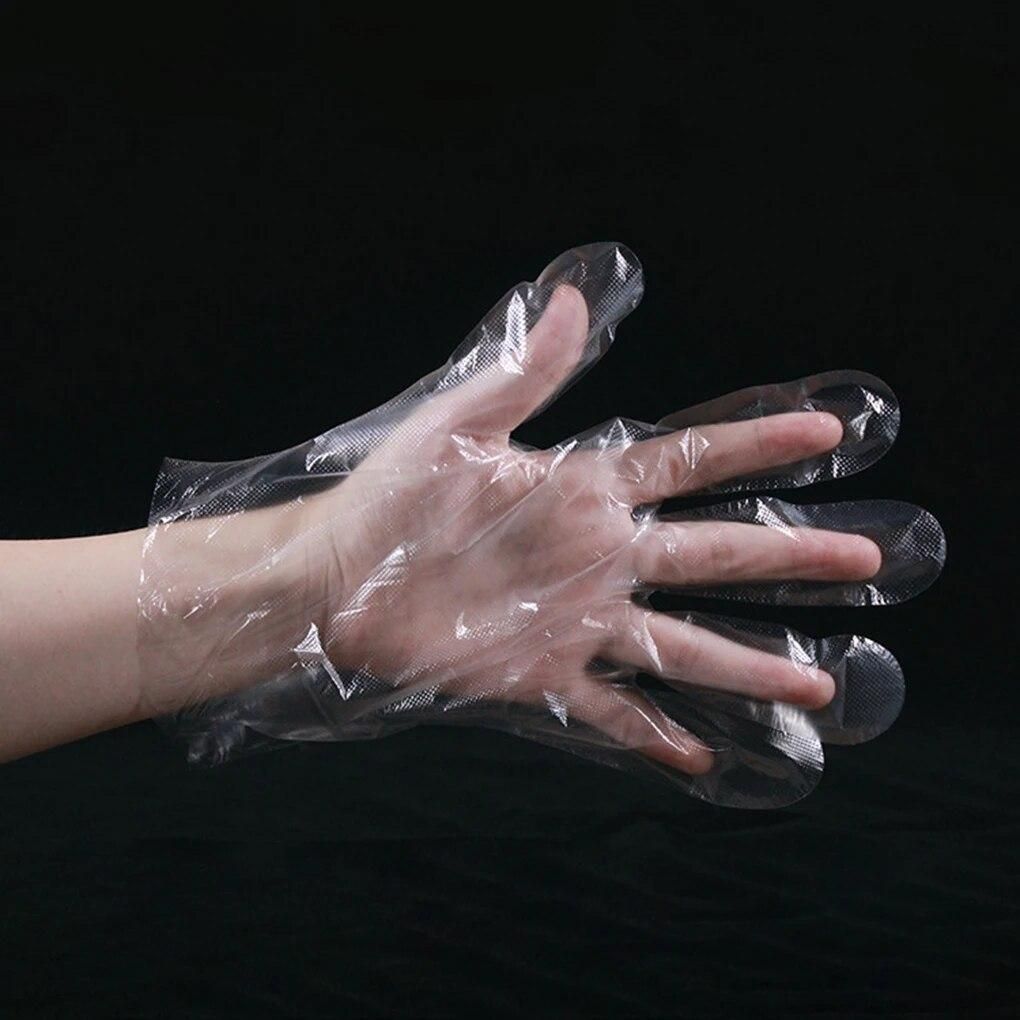 100 Pcs/bag Cleaning Gloves for Kids Disposable Gloves PE Disposable Food Gloves Sanitary Glove for Restaurant School
