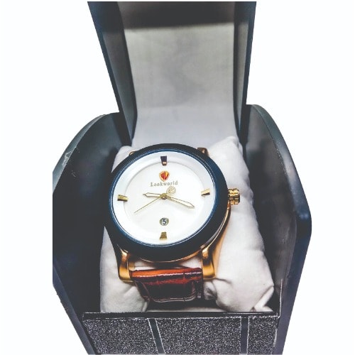Business Men Leather Wristwatch - Brown