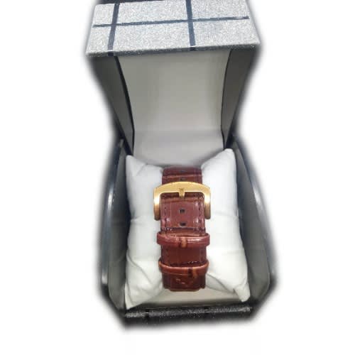 Business Men Leather Wristwatch - Brown